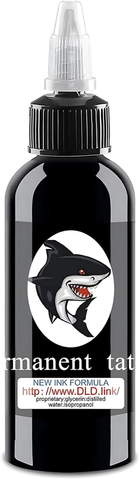 Super Black Shark Professionelle Tattoo-Tinte Ewige Lebendige Tribal Shadow Ink