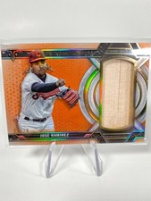 2021 Topps Triple Threads Jose Ramirez Jumbo BAT Relic Amber #/18 Indians