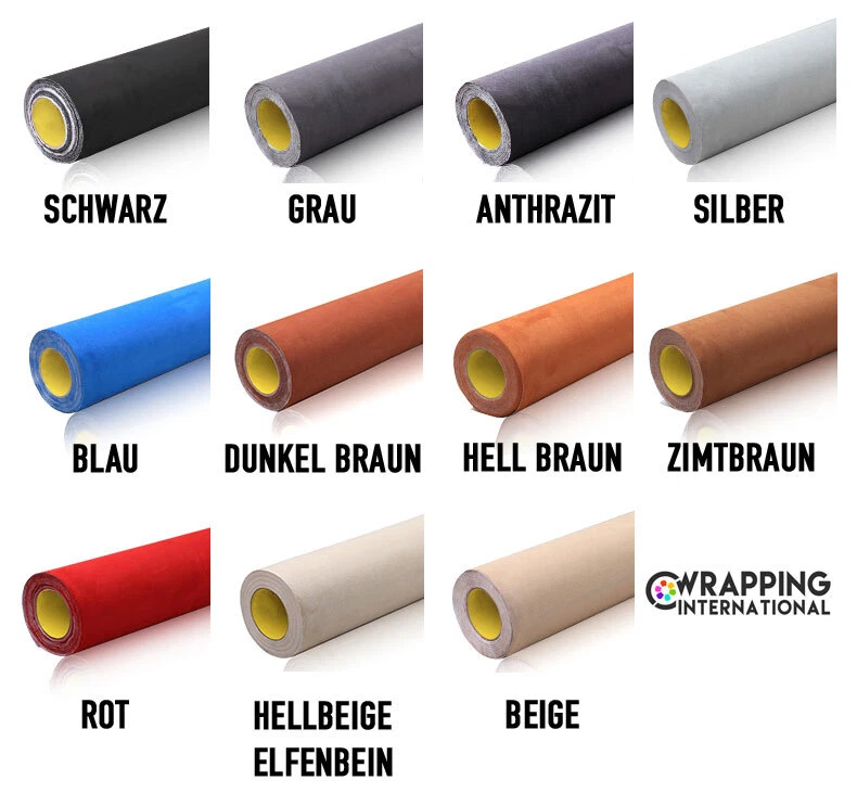 Mikrofaserstoff Folie Selbstklebend Auto Samt Wildleder Velours Optik Dachhimmel - Bild 2 von 4