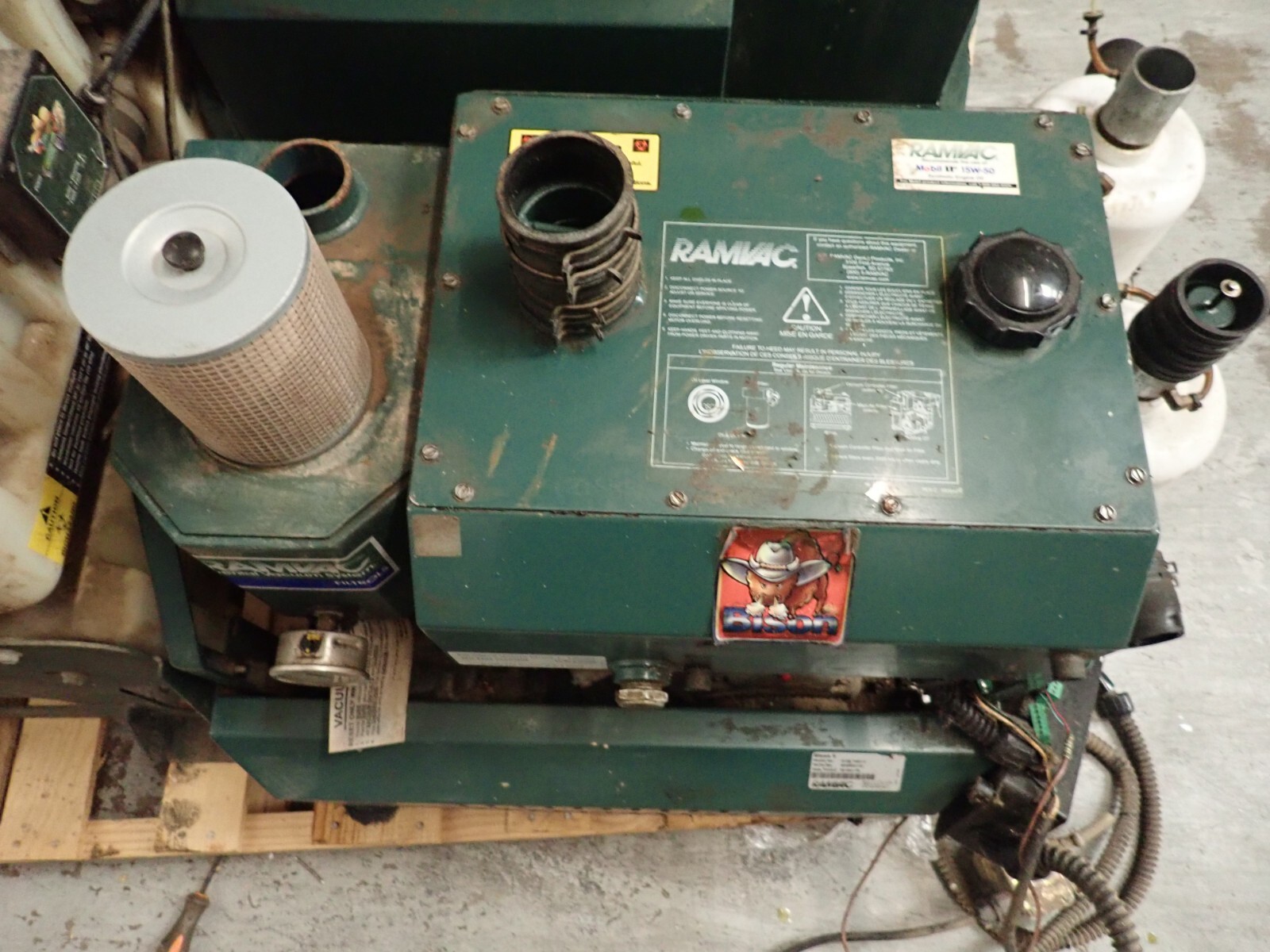 Lot of 2 RamVac Bison 5 Dental Vacuum Pump System w/ Otter Tank & 2