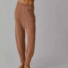 Free People NWT C.O.Z.Y. Pants High Rise Relaxed Tapered Lounge Wear Cafe M New