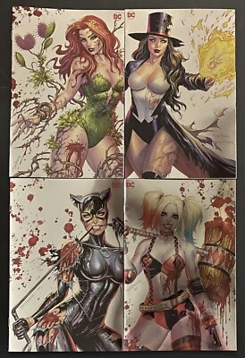 Gotham City Sirens #1 2024 FOIL Virgin Battle Damage Variant DC Comic Book Set