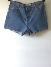 NEW RE/DONE LEVI'S 90 s Low Slung Cut Off Denim Shorts, Indigo Size 32