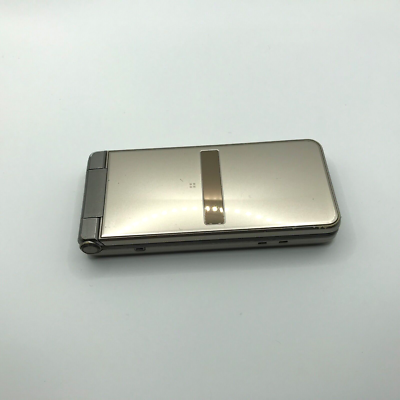 au AQUOS K SHF34 flip phone Keitai Gold ANDROID 4G UNLOCKED JAPAN