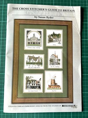 EAST ANGLIA Kreuzstichkarte Muster Heft - Heritage Stitchcraft 6 Designs
