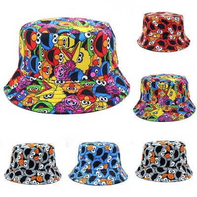 Sesame Street ELMO BIG BIRD COOKIE MONSTER Damen Herren Eimerhut Fischerhut DE