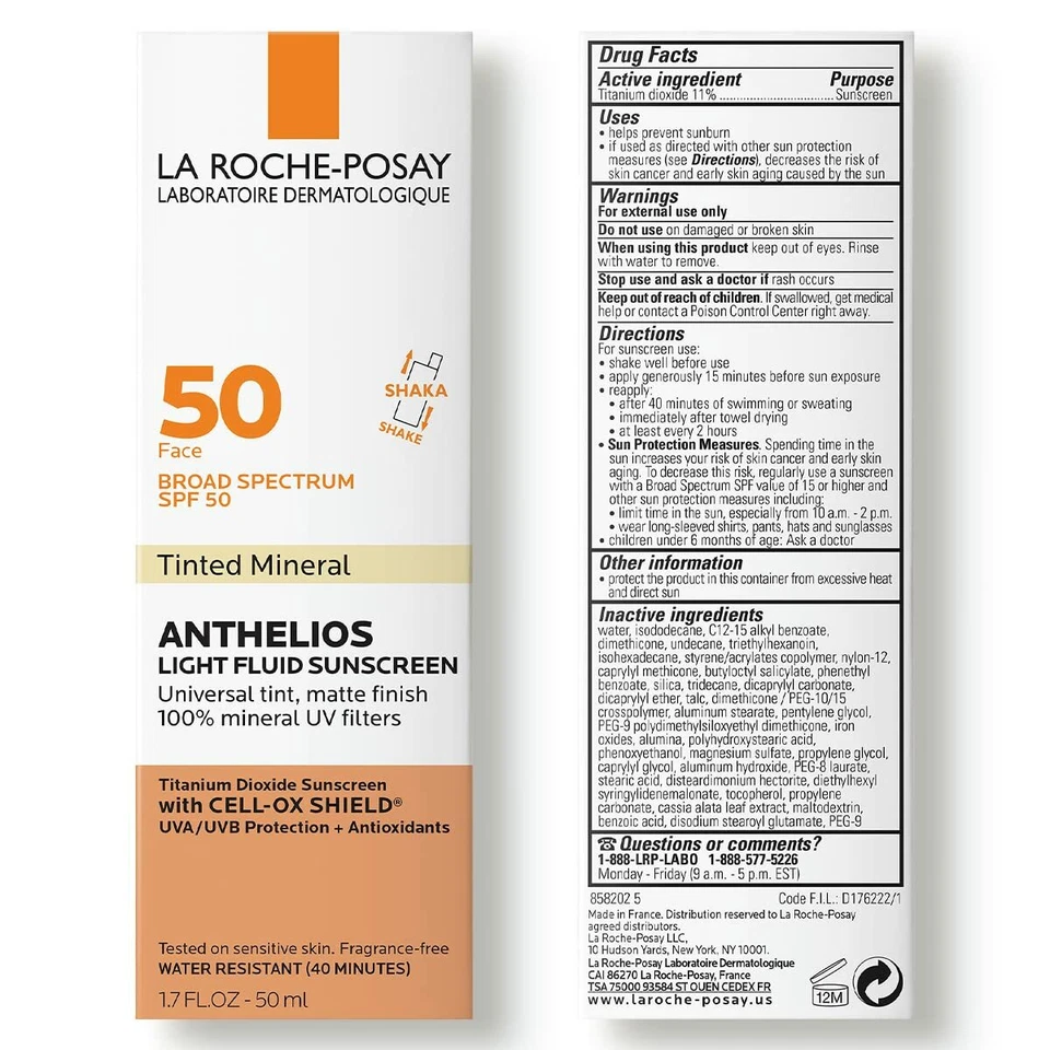 La Roche-Posay Anthelios 50 TINTED MINERAL SPF 50 1.7 fl. oz. EXP. 10/2026