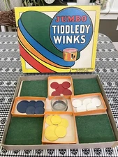 Vintage Jumbo Tiddledy Winks Game 1930s Milton Bradley Nostalgic Classic