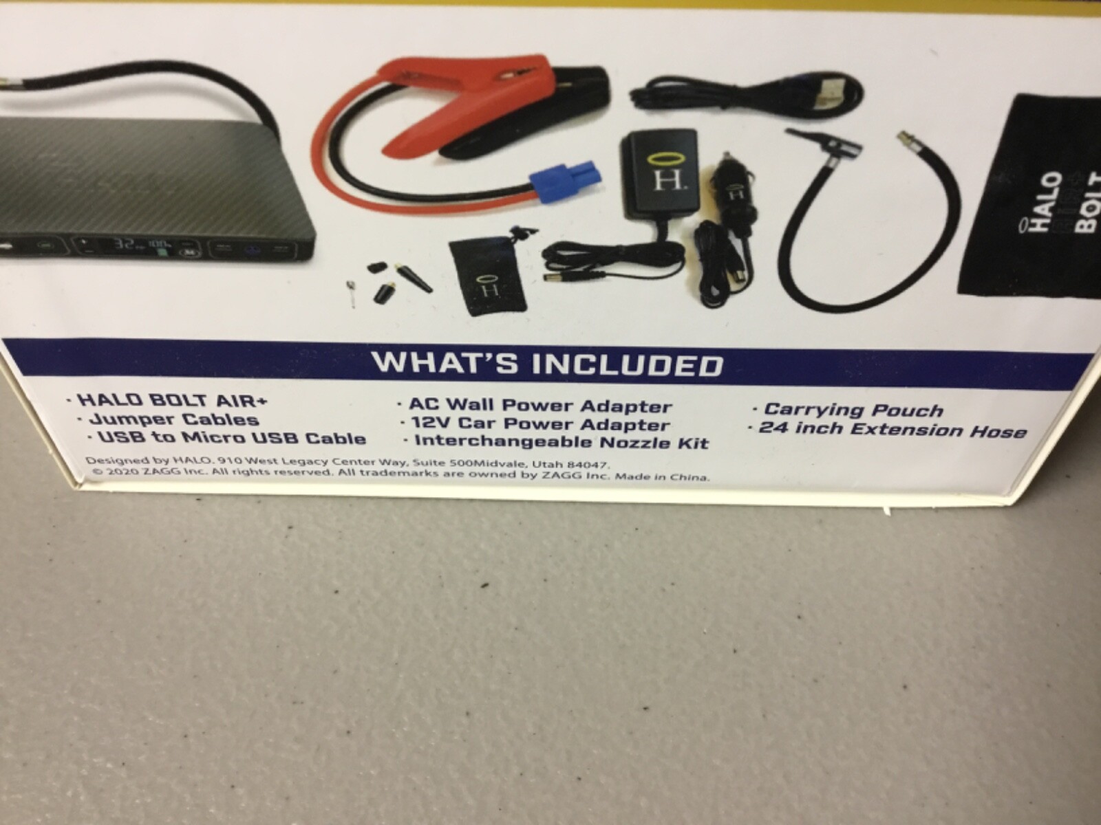 New HALO Air + Bolt Jump Box with Air Inflates Jump Starts Recharges