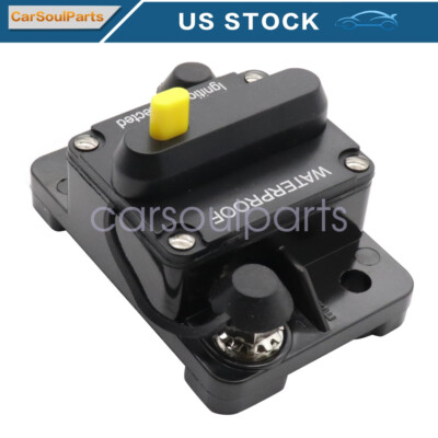 60AMP 12V DC auto circuit breaker reset car Marine Stereo Audio FuseInverter