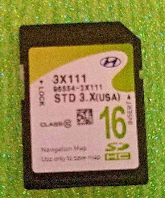 965543X111 2014 2015 Hyundai Elantra SD Navigation Map Card 965543X111