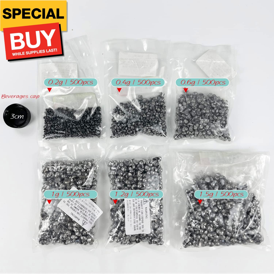 Removable Split-Shot,500Pcs Lead Sinking Split Shots Fishing Sinkers ...