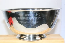 Miss Smokey 1970 Pageant USFS Atlanta GA Oneida Silver Plate 8" Paul Revere Bowl