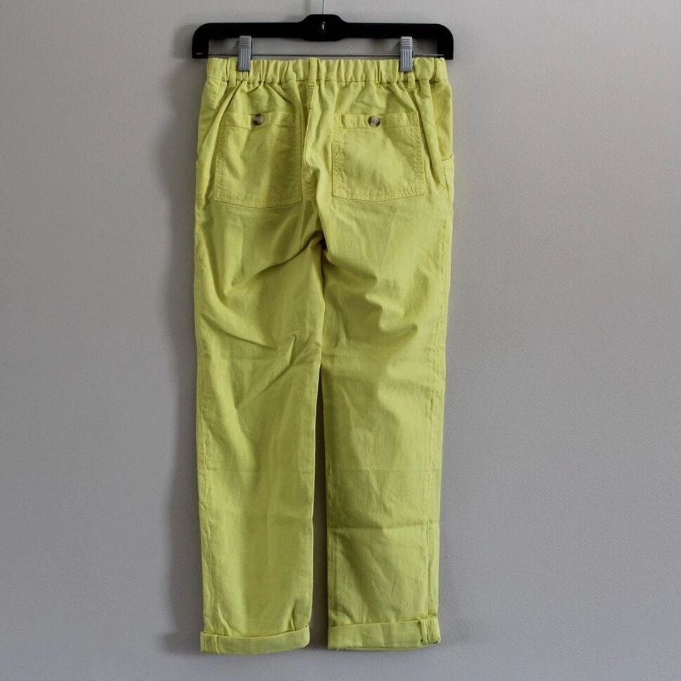 Calça de algodão nova com etiquetas Bonpoint meninas cacto amarelo limão capri 12 - Imagem 4 de 4