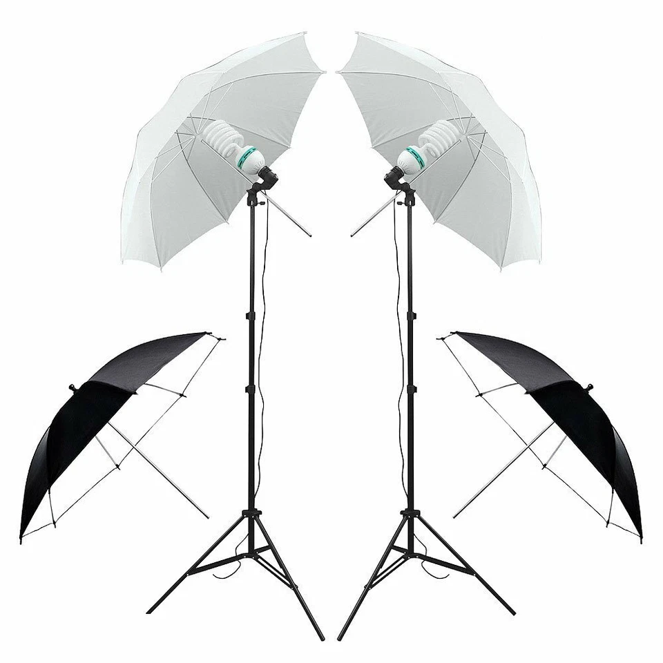 Photo Studio Softbox Lighting Kit Tripod Stand Umbrella Green Screen Backdrop - Image 4 of 4