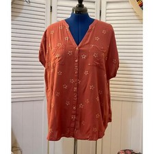TORRID Challis Button-Front Dolman Sleeve Top, Size 3