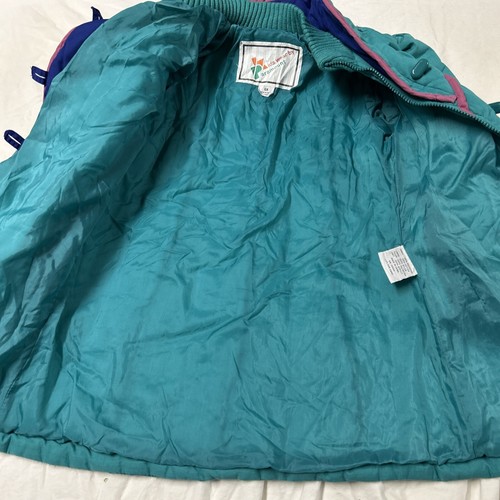 Kids Wear By Paramount 80’s90’s Ski Jacket Size 6x Zip Up Missing One Button - Picture 4 of 17