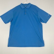 Nike Golf Shirt Mens Sz XL Blue Polo Dri Fit Short Sleeve Lightweight Used