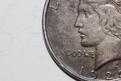 Silver Rimmed Coin 1922-D VAM2X Rim Bump Obv. Dark Toned Grades AU 90% Silver Peace Dollar ...