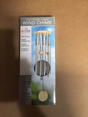 BRAND NEW EXHART 30-in Traditional Tuned Silver Color Metal Wind Chime