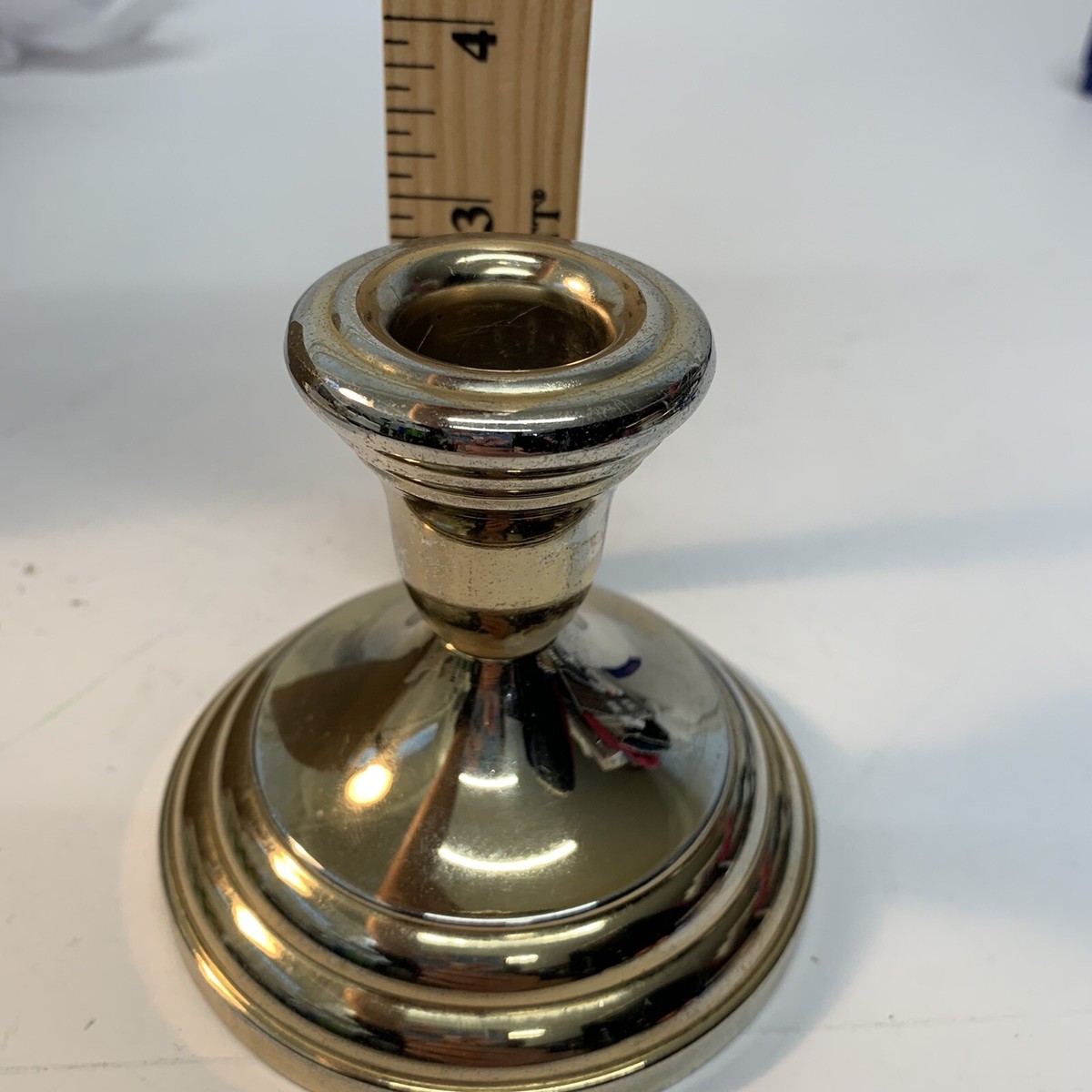 Vintage Candle Holders FB Rogers Pair Heavy Silver Plated Vintage Candle Holders FB Rogers Pair Heavy Silver Plated