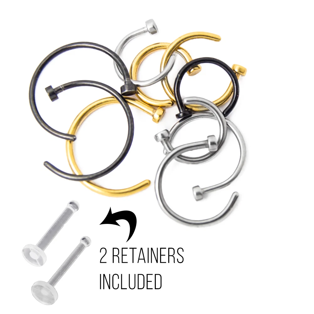 Nose rings hoops shop 18 gauge
