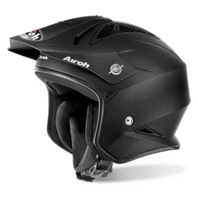 Airoh TRR S Trials Helmet Matt Black Open Face Motorcycle