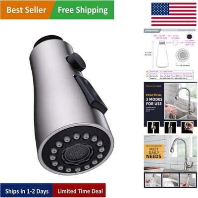 Stylish Kitchen Sink Sprayer Attachment, Push Button Control, Easy Screw-On Fit