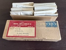 Rare 1930s Jeweler&rsquo;s Gem Lot Roger&rsquo;s Lunt Original Mail Box 5c Roosevelt Stamp