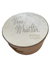 Vintage Vera Whistler Original Hat Box R.E. Cox Fort Worth 1940s