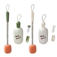 Telescopic Sponge Bottle Brush Long Handle Cleaning Tool