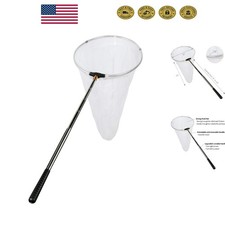 Durable Insect Butterfly Net - 12" Ring, 59" Extendable Handle for Easy Use