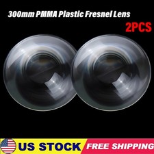 2X Dia 300mm Focal 400mm PMMA Fresnel Lens Optical Solar Concentrator Magnifier