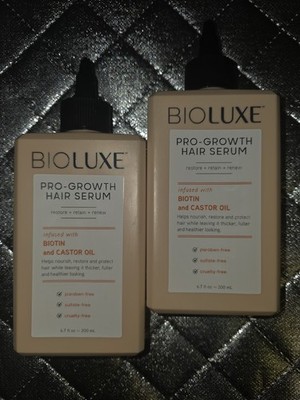 BioLuxe Pro-Growth Hair Serum Biotin & Castor Oil 6.7 fl oz Lot Of 2