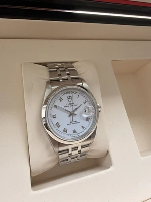 TUDOR PRINCE DATE+DAY 76200 36mm SS White
