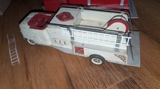 Rare Vintage Structo SFD Pumper Fire Truck Engine Pressed Steel Toy White