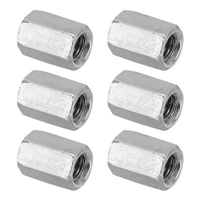 6Pcs M5 x 0,8-Steigung 12 mm Länge 304 Edelstahl grobe Sechskant-Überwurfmutter