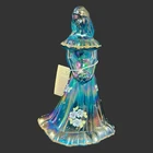 Shelly Fenton Carnival Blue Iridescent Glass Bridesmaid Doll Figurine Signed