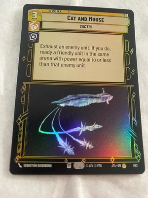 STAR WARS UNLIMITED JTL CAT AND MOUSE Rare Foil NM GLOBAL SHIPPING