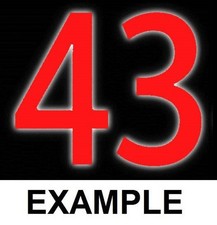 New reflective sticker decal mailbox post house door letterbox numbers / letters