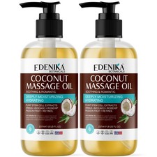 Tropical Coconut Massage Oil for Massage Therapy, Soothing Massage Oil with C...