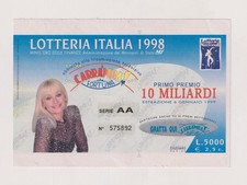 Biglietto Lotteria Italia 150x105 Carramba -  1998  - non grattato