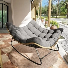 Outdoor Rocking Chair, Indoor Papasan Chair, Oversized Egg Rocking Cha