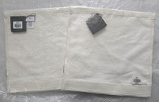 Restoration Hardware RH Ribbed Border Cotton Towel 2-Washclothes 12"x12" Natural