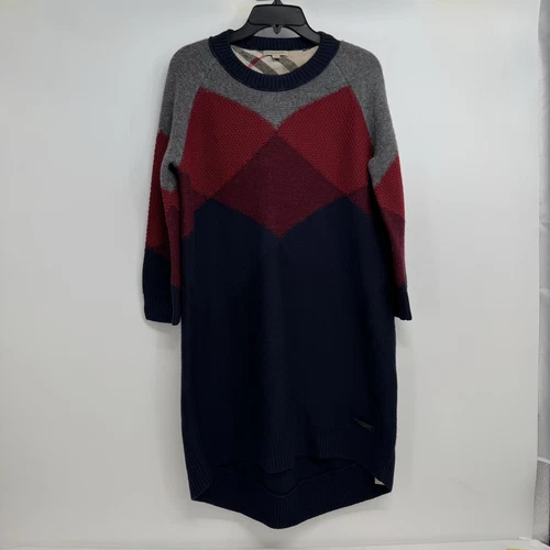 Abito donna Burberry Brit lana di alpaca lusso morbido elegante taglia L