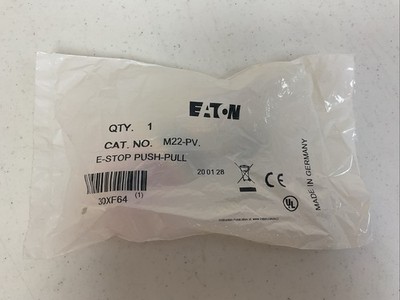 NEW EATON CUTLER HAMMER M22-PV EMERGENCY STOP PUSH PULL BUTTON, FREE SHIPPING