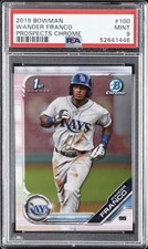 2019 BOWMAN PROSPECTS CHROME #100 WANDER FRANCO PSA 9