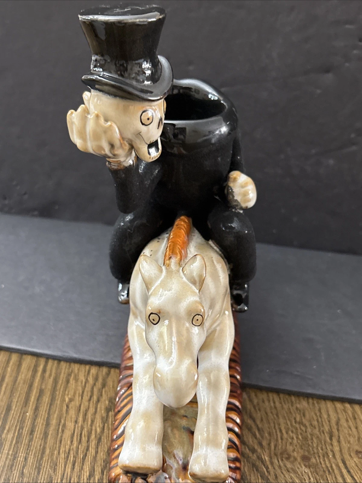 Yankee Candle Boney Bunch Ghost Rider Headless Horseman Votive Holder 2010 Rare image 12