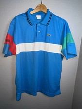 Polo de tenis deportivo LACOSTE para hombre 7 2XL multicolor bloque excelente Andy Roddick