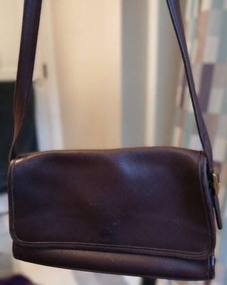 Coach Vintage Allison Front Flap Mahogany Brown Leather 9072 Shoulder Ba G2U